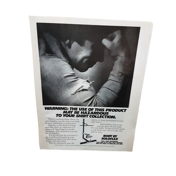 1981 Body By Soloflex Original Print Ad Vintage - Picture 1 of 1